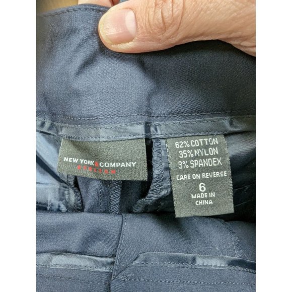 New York and Company Navy Blue Modest Skirt Size 6 Pencil - Picture 5 of 6